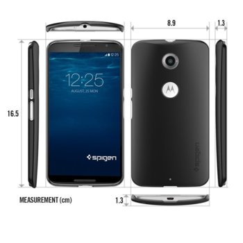 Spigen Thin Fit Case for Google Nexus 6 black