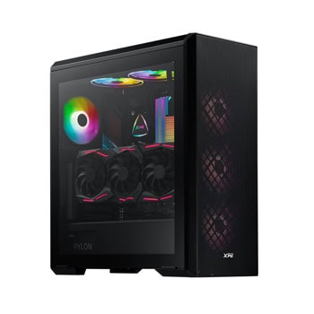 Кутия A-Data XPG Defender, EEB/E-ATX/CEB/ATX/microATX/Mini-ITX, 2x USB 3.0, 3x 120mm вентилатора, с прозорец, черна, без захранване | JAR Computers A-Data XPG Defender Black DEFENDER-BKCWW
