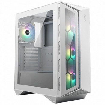 Кутия MSI MPG GUNGNIR 110R, ATX/Micro-ATX/Mini-ITX, 1x USB 3.2 Gen 2x2 Type-C, 2x USB 3.2 Gen 1 Type-A, прозорец, 4x ARGB вентилатора, бяла | JAR Computers Кутия MSI MPG GUNGNIR 110R бяла