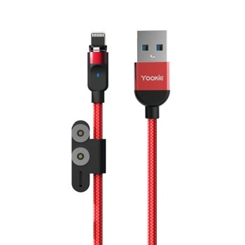 Кабел Yookie CB4, 3 в 1, от USB A(м) към Micro USB(м)/Lightning(м)/USB C(м), 1m, червен | JAR Computers Yookie CB4 40152