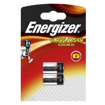 Батерия алкална Energizer, 4LR44, A544, 6V, 2бр. | JAR Computers Energizer 4LR44-A544-6V