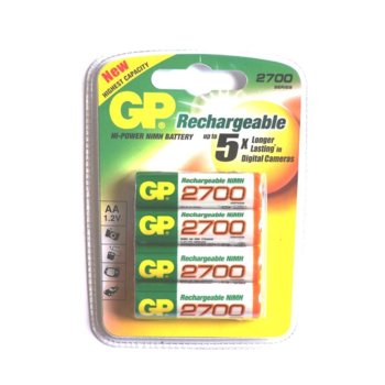 Акумулаторна батерия GP NiMH R6/AA, 1.2V, 2700 mAh, 4 бр. GP270AAHC | JAR Computers Акум.Батерия R6 AA 2700mAh  NiMH 4 бр. GP270AAHC