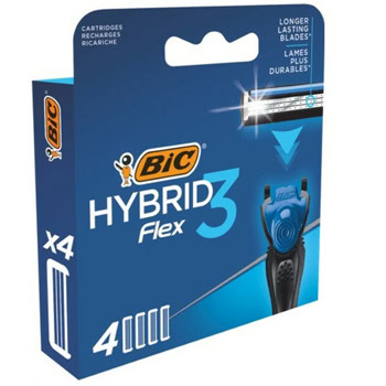 Резервни ножчета за самобръсначка BIC Hybrid 3 Flex, 4 бр. | JAR Computers BIC Hybrid 3 Flex 4бр.