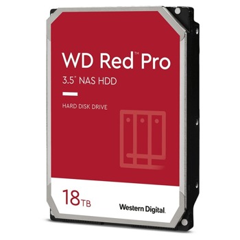 Твърд диск 18TB WD Red Pro NAS, SATA 6Gb/s, 7200 rpm, 512MB кеш, 3.5" (8.89 cm) | JAR Computers Western Digital Red Pro NAS 18TB WD181KFGX