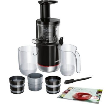 Сокоизтисквачка Bosch MESM731M, Juicer, 1 скорост, 1.3 л кана за пулп, изключително лесна за сглобяване и съхранение, 150W, черна | JAR Computers Bosch MESM731M, Juicer