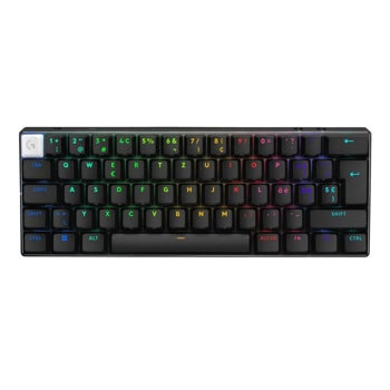 Клавиатура Logitech Pro X 60 Tactile, безжична/жична, оптични суичове, гейминг, US International, черна, Bluetooth, USB | JAR Computers Logitech Pro X 60 Tactile Black 920-01191