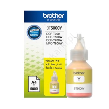 МАСТИЛО BROTHER DCP-T300/DCP-T500W/DCP-T700W/MFC-T800W - Yellow - BT5000Y - Заб.:5000p. | JAR Computers BROTHER Yellow BT5000Y