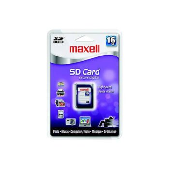 Карта памет 16GB SD, MAXELL, Class 4 | JAR Computers Карта памет 16GB MAXELL  SD card  CLASS 4