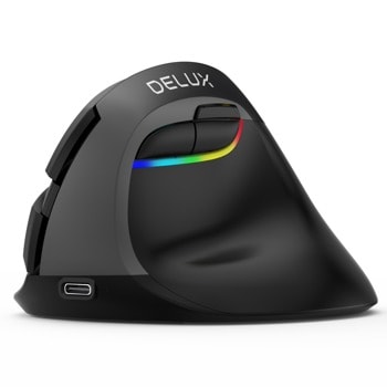 Delux M618 mini Jet black