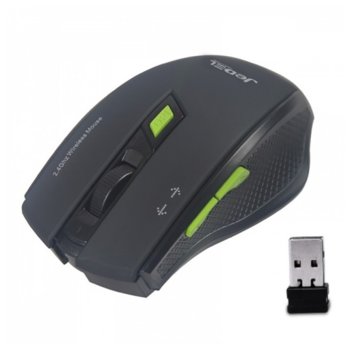 Мишка Jedel W400, оптична(2400 dpi), безжична, USB-Nano, черна | JAR Computers Jedel W400 black 080408030203
