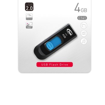 Памет 4GB USB Flash Drive, Team Group C171, USB 2.0, синя | JAR Computers USB памет Team Group C171, 4GB, USB 2.0, синя