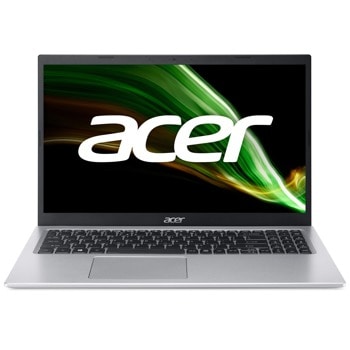 Лаптоп Acer Aspire 5 A515-56-36UT (NX.AASAA.001)(сребрист), двуядрен Tiger Lake Intel Core i3-1115G4 3.0/4.1GHz, 15.6" (39.62 cm) Full HD Display, 4GB DDR4, 128GB SSD, 1x USB Type-C, Windows 10 Home | JAR Computers Acer Aspire A515-56-36UT NX.AASAA.001