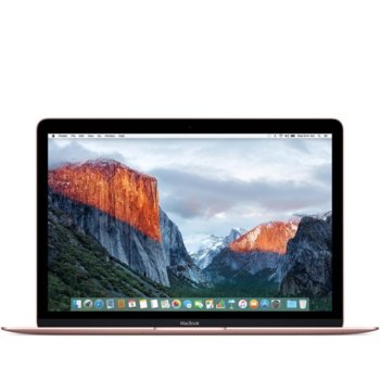 Лаптоп Apple MacBook 12 (Z0U30002Q/BG), розовозлатист, двуядрен Intel Core m3 1.2GHz/3.0GHz, 12.0" (30.48 cm) IPS LED Retina Display, 1x USB Type-C, 8GB, 256GB SSD, macOS Sierra, 0.92kg | JAR Computers Apple MacBook 12 256GB Rose Gold Z0U30002Q/BG