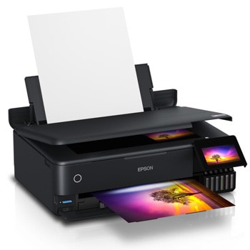 Мастиленоструен принтер Epson EcoTank L8180, цветен, 5760 x 1440 dpi, 32 стр/мин, USB, Wi-Fi, LAN, A3 image