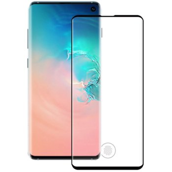 Протектор от закалено стъкло /Tempered Glass/, за Samsung Galaxy S10 Plus, 6D, черна рамка | JAR Computers Samsung Galaxy S10 Plus 52523 6D