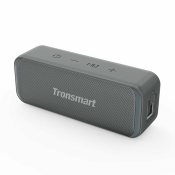 Тонколона Tronsmart T2 Mini, 2.0, 10W RMS (5W + 5W), Bluetooth, сива, време на работа до 18 часа, IPX7 водоустойчива | JAR Computers Тонколона Tronsmart T2 Mini
