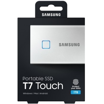 Samsung Portable SSD T7 Touch USB 3.2 1TB, Silver