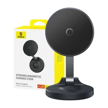 Стойка за телефон Baseus MagPro Magnetic (10564101121-00), за гладки повърхности, универсална, MagSafe, черна | JAR Computers Baseus MagPro Magnetic B10564101121-00