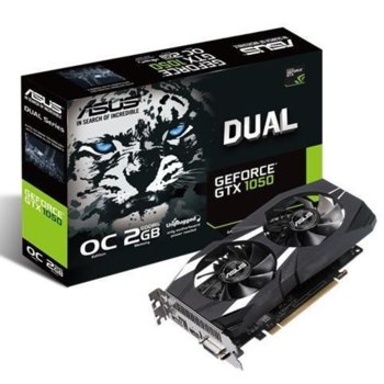 Видео карта Nvidia GeForce GTX 1050 OC, 2GB, Asus Dual, PCI-E 3.0, GDDR5, 128-bit, DisplayPort, HDMI, DVI | JAR Computers ASUS Dual GeForce GTX 1050 OC, 2GB GDDR5