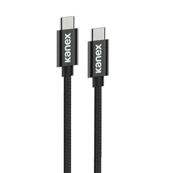 Кабел Kanex Premium DuraBraid K181-1089-BK2M, от USB-C(м) към USB-C(м), 2m, черен | JAR Computers Kanex DuraBraid K181-1089-BK2M