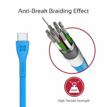 кабел promate usb a м to usb c м 1.2m white