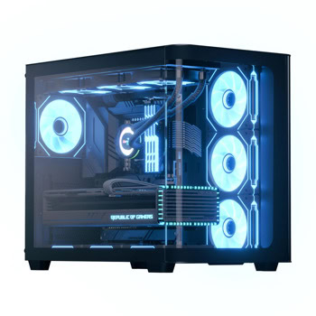 Кутия AeroCool P500C-G-BK-v1, ATX/mATX/Mini-ITX, 2x USB 3.0, 3x 120mm вентилатора A-RGB, с прозорец, черна, без захранване | JAR Computers Кутия AeroCool P500C-G-BK-v1 черна