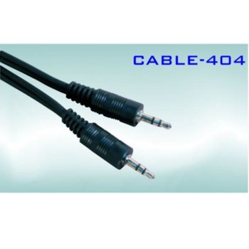 Кабел Royal CABLE-404/3, от 1x AUX(м) към 1x AUX(м), 3m, черен, никелирани конектори | JAR Computers Royal CABLE-404/3 21003434