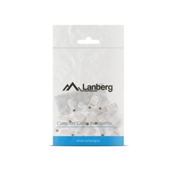 Конектори Lanberg PLU-6020, RJ-45, UTP, Cat 6, 20бр. | JAR Computers Lanberg PLU-6020