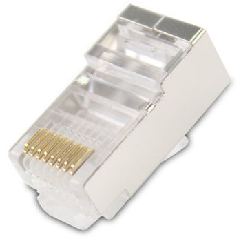 Конектори Vcom NM026, RJ-45, STP, Cat 6, екранирани, 20бр. | JAR Computers VCOM UTP connectors Cat6 STP/Shielded/RJ45 20pcs
