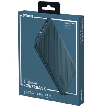 TRUST Primo Fast Ultra-thin Powerbank 5000 mAh Blu
