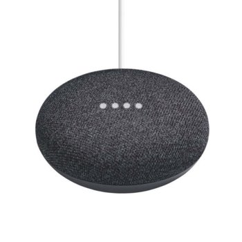Безжична колонка Google Home Mini Speaker, за Google Home система, микрофон, контрол чрез гласови команди, microUSB, черна image