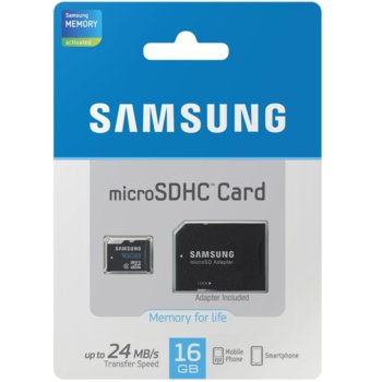 16GB microSDHC Samsung Standard MB-MSAGBA