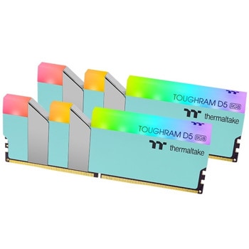 Памет 32GB (2x16GB) DDR5 5600MT/s, Thermaltake Toughram RGB D5 Turquoise, RG37D516GX2-5600C36A, 1.25V | JAR Computers Thermaltake Toughram RGB D5 Turqois 2x16GB 5600MHz
