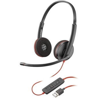 Слушалки Plantronics Blackwire C3220 Stereo, микрофон, пасивна шумоизолация, шумопотискащ микрофон, USB, черни image