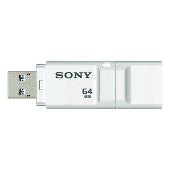 Памет 64GB USB Flash Drive, Sony Мicrovault USM64GXW, USB 3.0, бяла | JAR Computers 64GB USB Flash, Sony Мicrovault, бял, USB 3.0