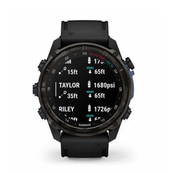 Смарт часовник Garmin Descent Mk3i Carbon, 1,2"(3.05cm) диаметър,AMOLED дисплей, 32 GB вградена памет, Bluetooth, GPS, компас, жироскоп, до 10 дни време на работа, черен | JAR Computers Смарт часовник Garmin Descent Mk3i Carbon grey