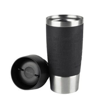 Термочаша Tefal K3081114, 360 ml, неръждаема стомана, двуслоен корпус, черна | JAR Computers Tefal K3081114