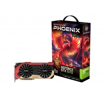 Видео карта NVIDIA GTX 1070, 8GB, Gainward GF GTX 1070 Phoenix "GS", PCI-E 3.0, GDDR5, 256-bit, Display Port, HDMI, DVI | JAR Computers Gainward GeForce GTX 1070 Phoenix "GS"