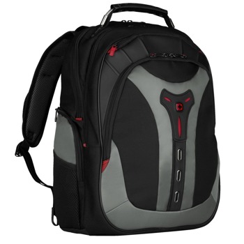 Раница за лаптоп Wenger PEGASUS (600639), до 17" (43.18 cm), полиестер, подплатени презрамки с shock absorber за по-добър комфорт, вентилиран гръб, вътрешна стабилизираща платформа, "Бърз джоб" Quik pocket, черна | JAR Computers Wenger PEGASUS 600639
