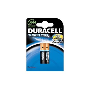 Батерии алкални Duracell Turbo Max AAA, 1.5V, 2 бр