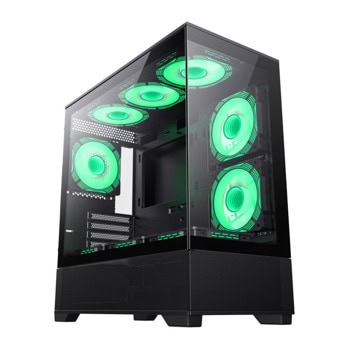 Кутия Gamemax Vista MB, mATX/Mini-ITX, 1x USB 3.0, 3x 120mm вентилатор, с прозорец, черна, без захранване | JAR Computers Кутия Gamemax Vista MB черна