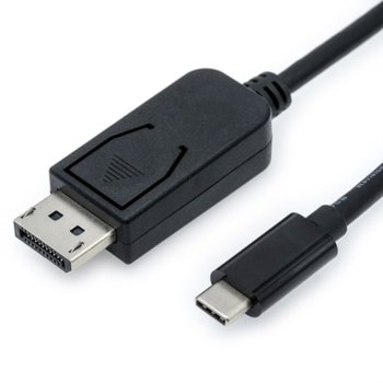 Кабел Roline 11.99.5845, от USB type C(м) към DisplayPort(м), 1m, черен | JAR Computers Cable USB Type C - DP 1m 11.99.5845