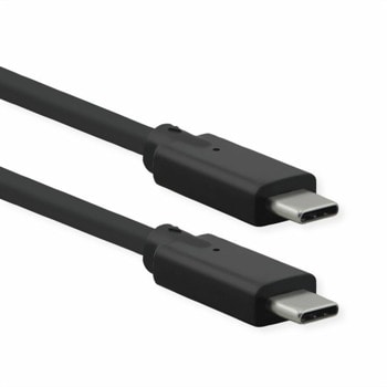 Кабел Roline 11.02.9072, от USB-C(м) към USB-C(м), 1.5m, черен | JAR Computers Roline 11.02.9072