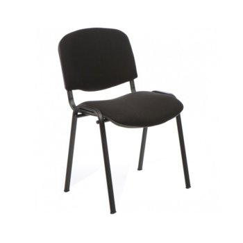 Посетителски стол ISO Black, дамаска, прахово боядисан, черен | JAR Computers ISO Black