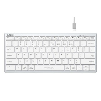 Клавиатура A4tech FBX51C FSTyler Grayish White, безжична, Bluetooth/Wireless, бутони с нисък профил, свързване едновременно с до 4 устройства, кирилизирана, бяла image