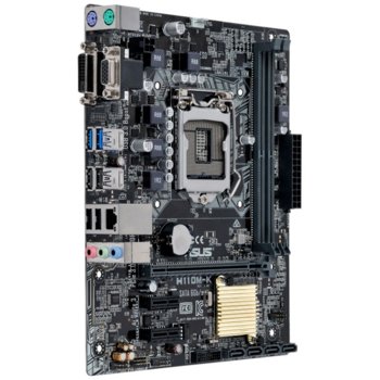 Дънна платка Asus H110M-K, H110, LGA1151, DDR4, PCI-E(DVI&D-Sub), 4x SATA 6Gb/s, 2x USB3.0, mATX | JAR Computers Asus H110M-K