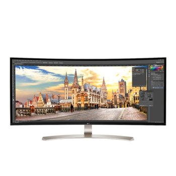 Монитор LG 38UC99-W, 37.5" (95.25 cm) IPS панел, 75Hz, UWQHD+, 5ms, 300 cd/m2, DisplayPort, HDMI, USB 3.0 | JAR Computers LG 38UC99-W