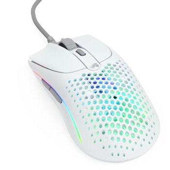 Мишка Glorious Model O V2, оптична (26 000dpi), USB, бяла, гейминг, 6 програмируеми бутона, RGB подсветка, Glorious BAMF Sensor | JAR Computers Glorious Model O 2 - white GLO-MS-OV2-M