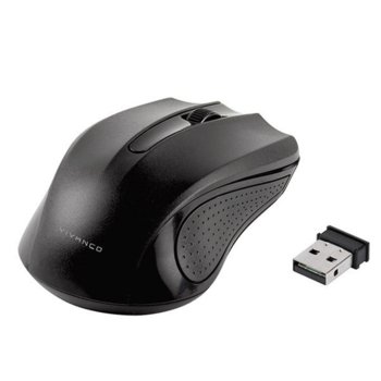 Мишка Vivanco 36639, безжична, оптична (1000 dpi), 10м обхват, черна, USB image