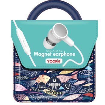 Слушалки Yookie YK1000, микрофон, 1.2 m. кабел, тип "тапи", 3.5 mm jack, Бял, Черен, Червен, Син | JAR Computers Слушалки за мобилни устройства Yookie YK1000